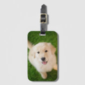 Golden Retriever Puppy op Grass Bagagelabel (Voorkant (verticaal))