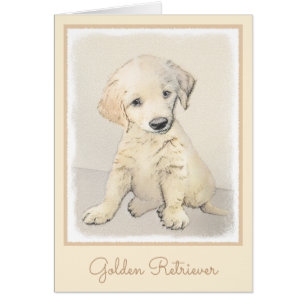 Golden Retriever Puppy Painting - Originele Dog Ar