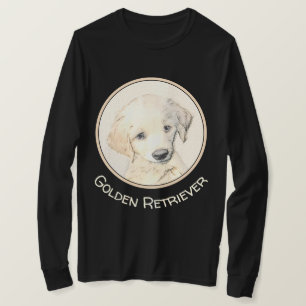 Golden Retriever Puppy Painting - Originele Dog Ar T-shirt