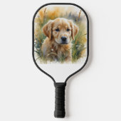 Golden Retriever Puppy Pickleball Paddle (Achterkant)