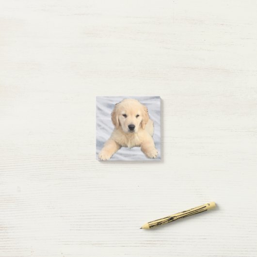 Golden Retriever Puppy Post It Notes (Op bureau)