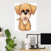 Golden Retriever Puppy Poster (Thuiskantoor)
