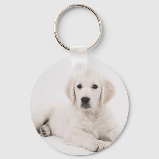 Golden Retriever Puppy Sleutelhanger (Voorkant)