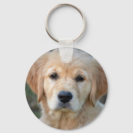 Golden Retriever Puppy Sleutelhanger (Voorkant)