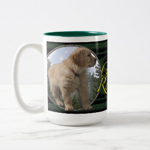 Golden Retriever puppy Tweekleurige Koffiemok