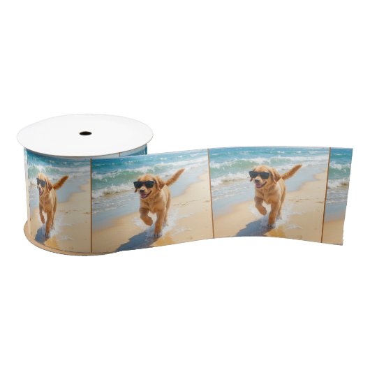 Golden Retriever Puppy Walking the Beach Lint (Spoel)