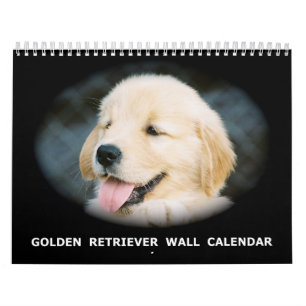 Golden Retriever Puppy Wall Agenda Kalender