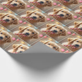 Golden Retriever Puppy With a Candy Cane Cadeaupapier (Hoek)