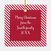 Golden Retriever Puppy With a Candy Cane Keramisch Ornament (Achterkant)