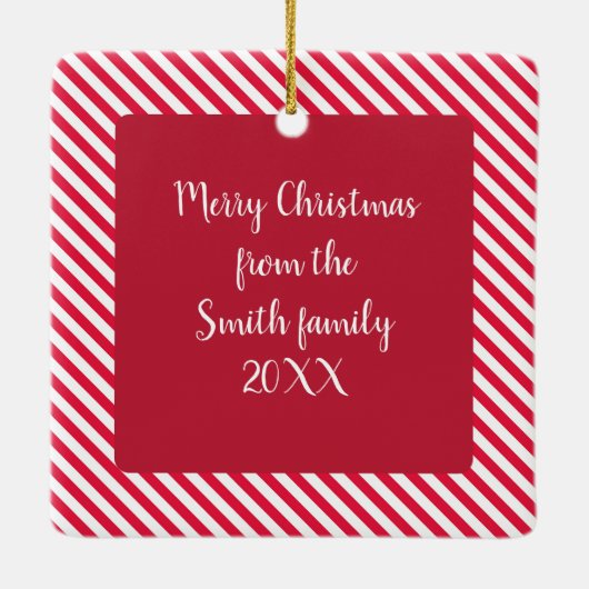 Golden Retriever Puppy With a Candy Cane Keramisch Ornament (Achterkant)