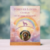 Golden Retriever Rainbow Bridge Memorial Sign (Neutre)