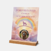 Golden Retriever Rainbow Bridge Memorial Sign (Angle)