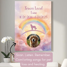 Golden Retriever Rainbow Bridge Poster – Dog Loss