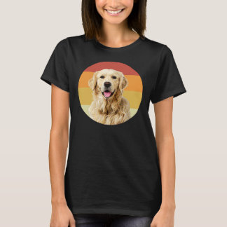 Golden Retriever Retro Face Dog T-shirt