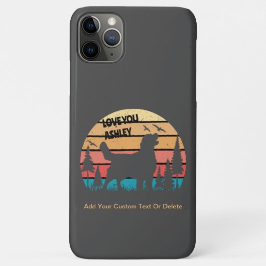 Golden retriever Retro Sun Cool Hondenliefhebber Case-Mate iPhone Case (Achterkant)