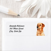 Golden Retriever Return Address Label (Insitu)