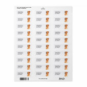 Golden Retriever Return Address Label (Full Sheet)