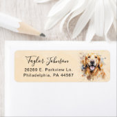 Golden Retriever Return Address Label (Insitu)