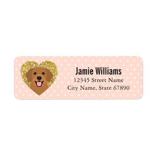 Golden Retriever Return Address Labels (Voorkant)