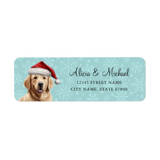 Golden Retriever Return Address Labels (Voorkant)