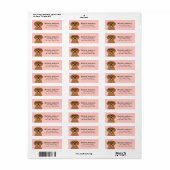Golden Retriever Return Address Labels (Full Sheet)