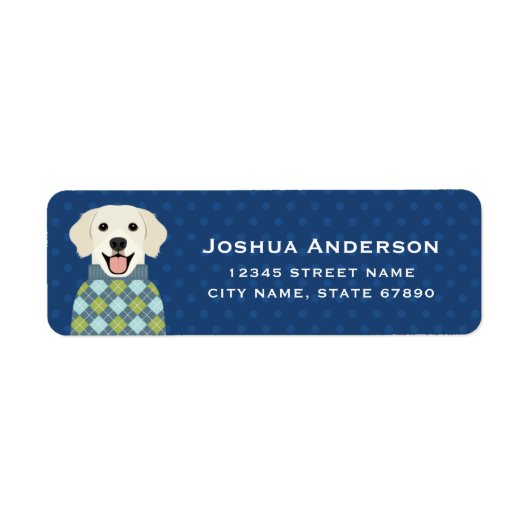 Golden Retriever Return Address Labels (Voorkant)