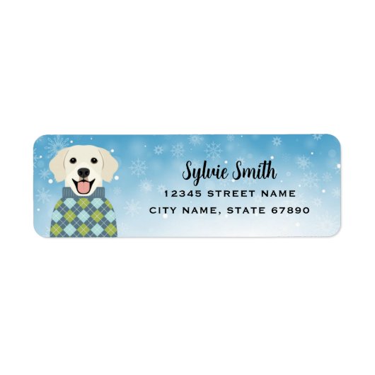 Golden Retriever Return Address Labels (Voorkant)