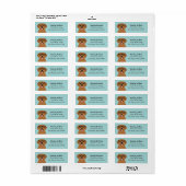 Golden Retriever Return Address Labels (Full Sheet)