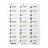 Golden Retriever Return Address Labels (Full Sheet)