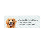 Golden Retriever Return Address Labels (Voorkant)