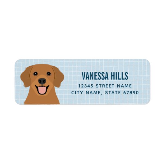 Golden Retriever Return Address Labels (Voorkant)