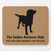 Golden Retriever Rule Mousepad Muismat (Voorkant)