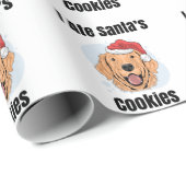 Golden Retriever Santa Cadeaupapier (Rol Hoek)