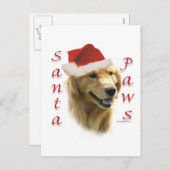 Golden Retriever Santa Paws Feestdagenkaart (Voorkant / Achterkant)