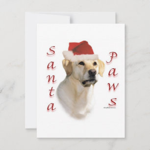 Golden Retriever Santa Paws Flat Vakantie Kaart
