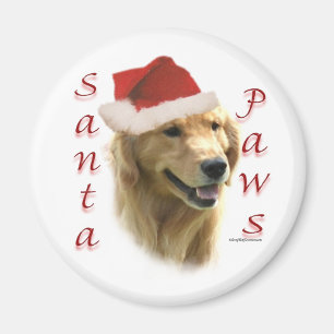 Golden Retriever Santa Paws Magneet