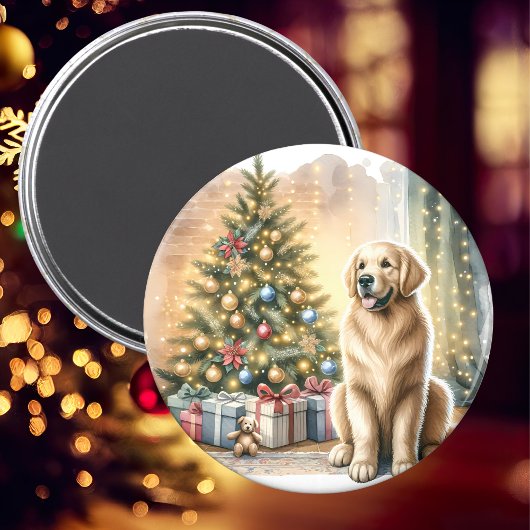 Golden Retriever Scene Magnet