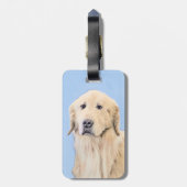 Golden Retriever schilderen - Kute Original Dog Ar Bagagelabel (Achterkant verticaal)