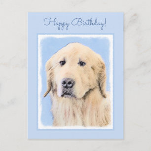 Golden Retriever schilderen - Kute Original Dog Ar Briefkaart