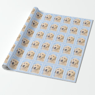 Golden Retriever schilderen - Kute Original Dog Ar Cadeaupapier