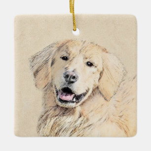 Golden Retriever schilderen - Kute Original Dog Ar Keramisch Ornament