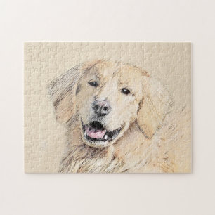 Golden Retriever schilderen - Kute Original Dog Ar Legpuzzel