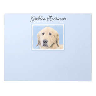 Golden Retriever schilderen - Kute Original Dog Ar Notitieblok