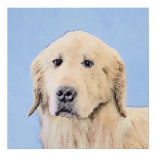 Golden Retriever schilderen - Kute Original Dog Ar Perfect Poster