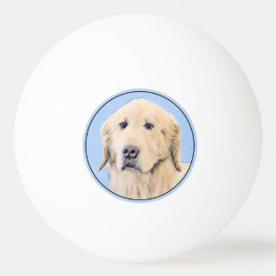 Golden Retriever schilderen - Kute Original Dog Ar Pingpongballen