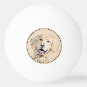 Golden Retriever schilderen - Kute Original Dog Ar Pingpongballen