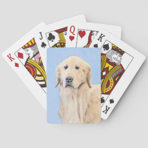 Golden Retriever schilderen - Kute Original Dog Ar Pokerkaarten