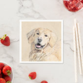 Golden Retriever schilderen - Kute Original Dog Ar Servetten (Insitu)