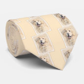 Golden Retriever schilderen - Kute Original Dog Ar Stropdas (Opgerold)