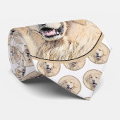 Golden Retriever schilderen - Kute Original Dog Ar Stropdas (Opgerold)